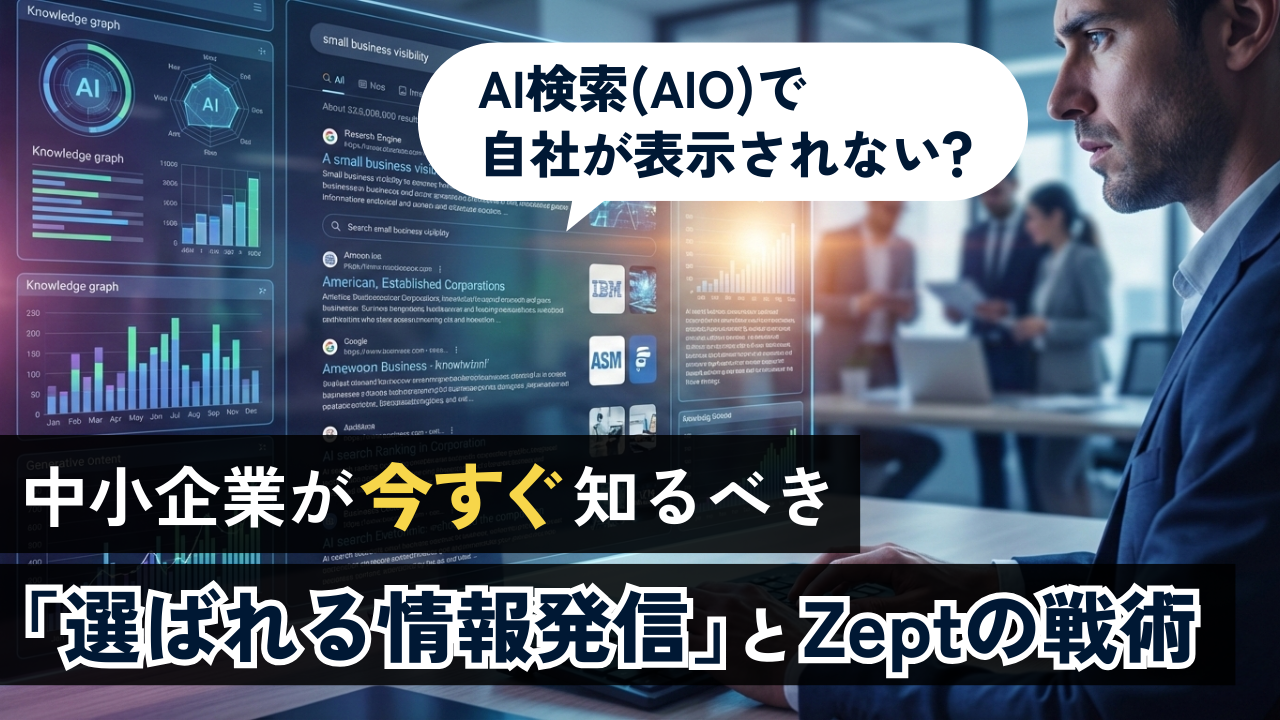 AI検索(AIO)で自社が表示されない？中小企業が今すぐ知るべき「選ばれる情報発信」とZeptの戦術